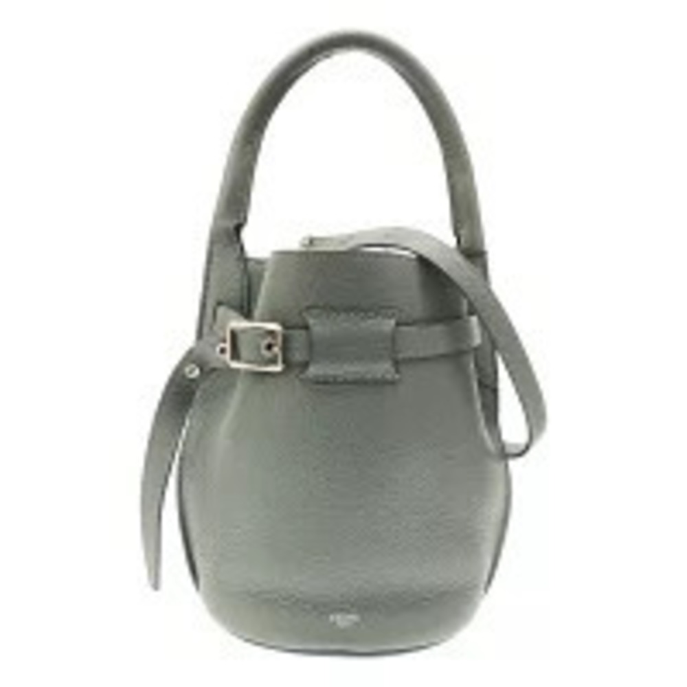 Celine Big 2way Leather Shoulder Bag Bucket Green